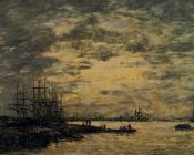 尤金 布丹 : Bordeaux, Boats on the Garonne